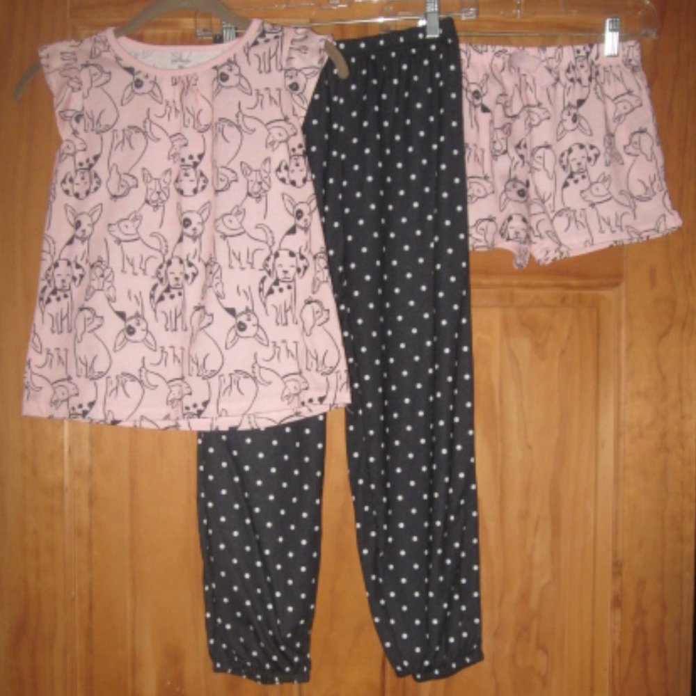 Girls Carters Puppy Dog 3 Piece Pajama Set